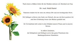 Nachruf Dr. med. Heidi Daniel